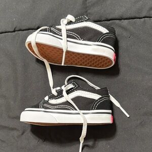 Vans Kids Black and White Sneakers